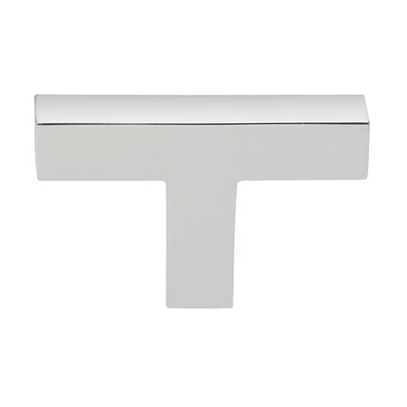 Gliderite Hardware 2-in. Solid Square Cabinet T-Knob Polished Chrome 21683-T-PC-1